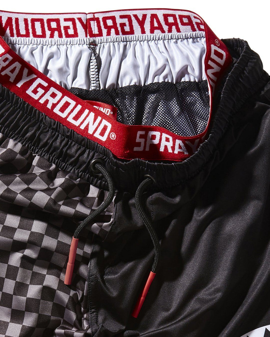 Limited Edition GREY CHECKERED SPLIT CORTO SWIM TRUNKS