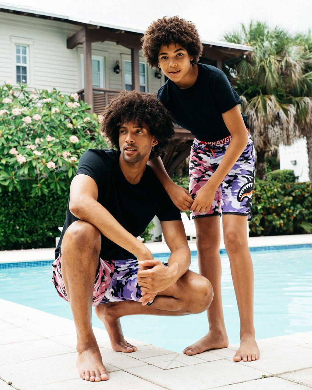 Limited Edition SPLIT CAMO CORTO SWIM TRUNKS