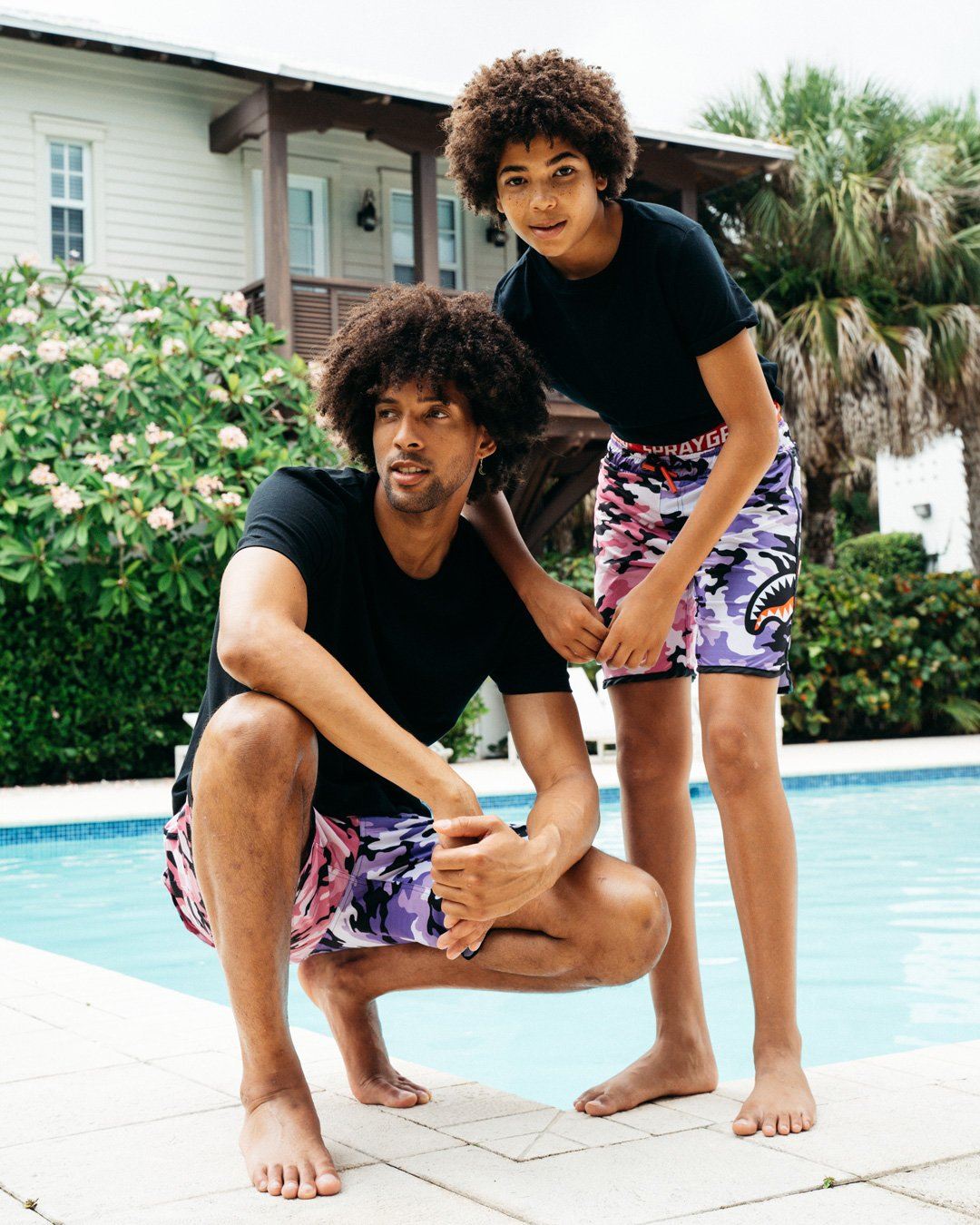 Limited Edition SPLIT CAMO CORTO SWIM TRUNKS