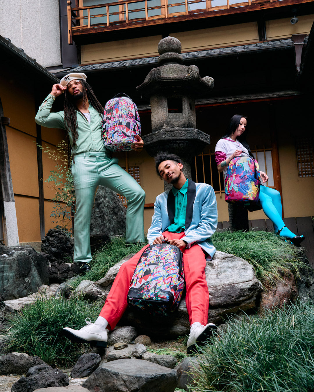 Limited Edition COLLABORATION HIDEKI SAIJO ABSTRACT FLOW BACKPACK