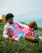 Limited Edition FURZILLA SHARK PINK CHECK SAVVY CROSSBODY