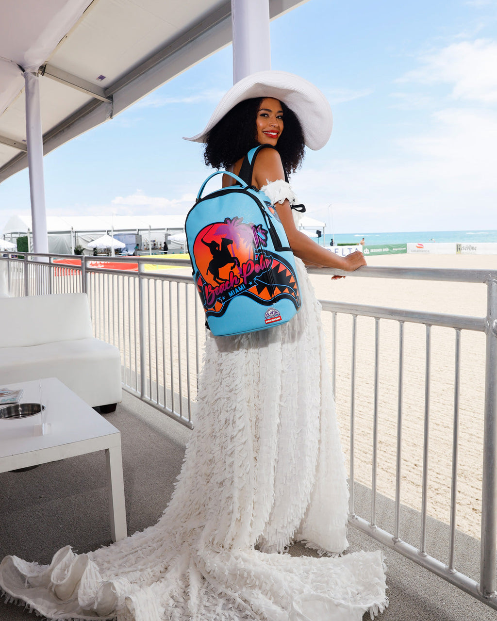 Limited Edition MIAMI BEACH POLO COLLAB BACKPACK DLXV-SKY