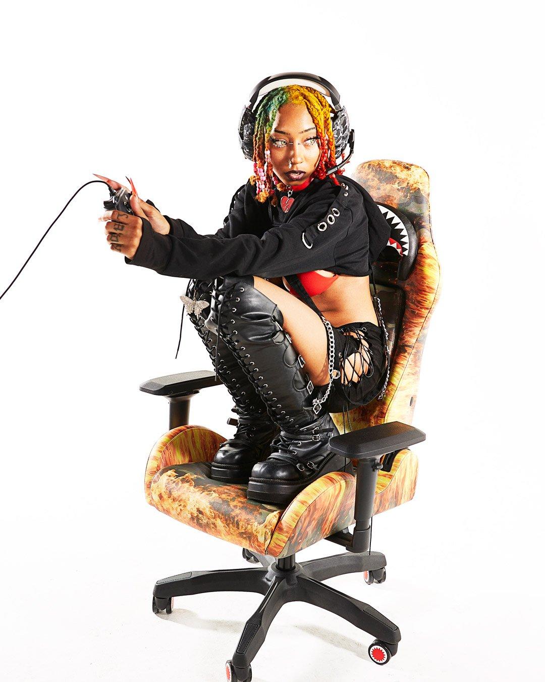Limited Edition FIRE CAMO GAMING CHAIR - SUPER RARE