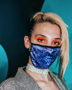 Limited Edition SHARK CHECK BLUE FACE MASK