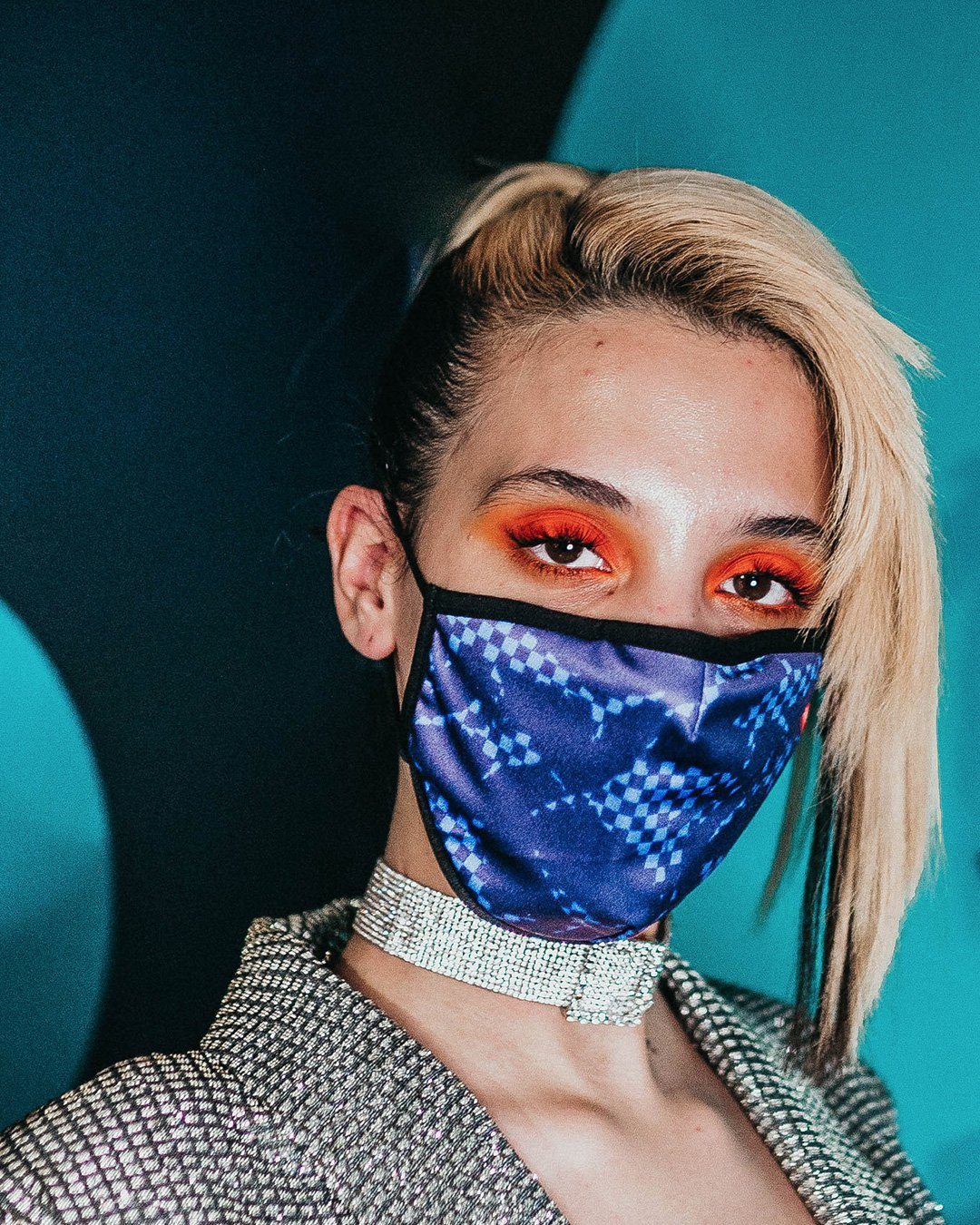 Limited Edition SHARK CHECK BLUE FACE MASK