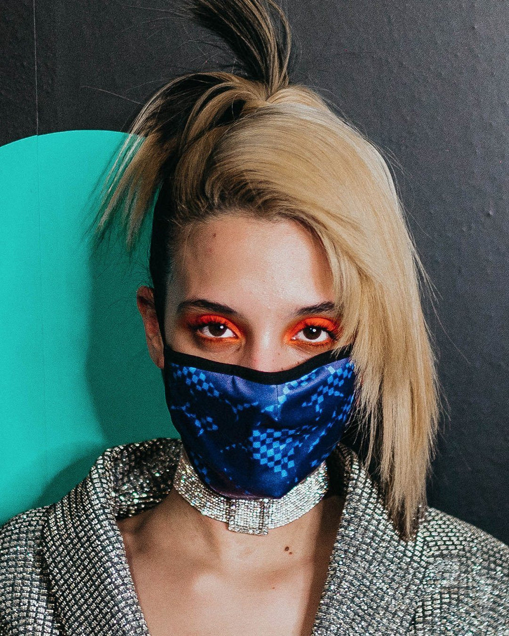 Limited Edition SHARK CHECK BLUE FACE MASK