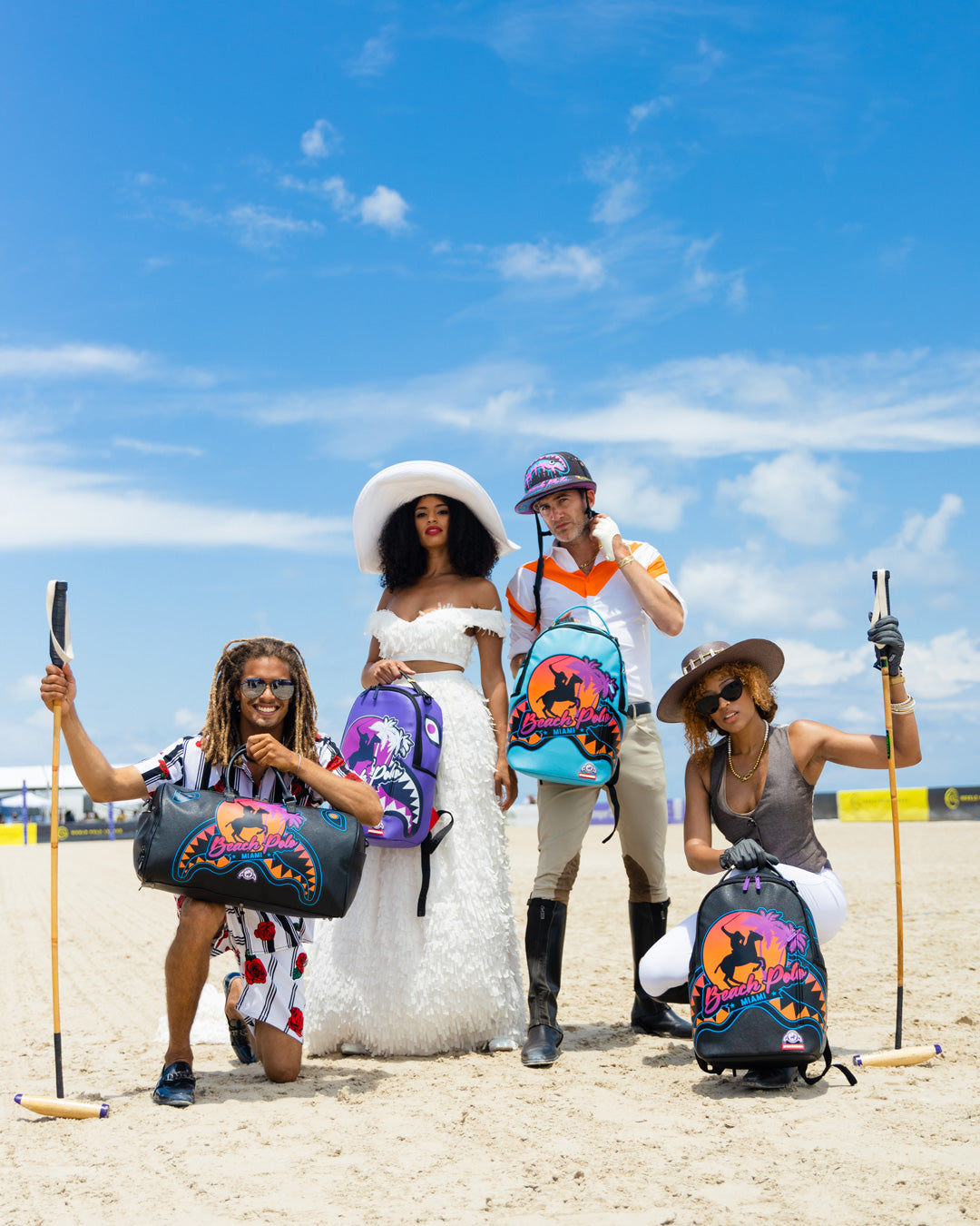 Limited Edition MIAMI BEACH POLO COLLAB BACKPACK DLXV-PURPLE