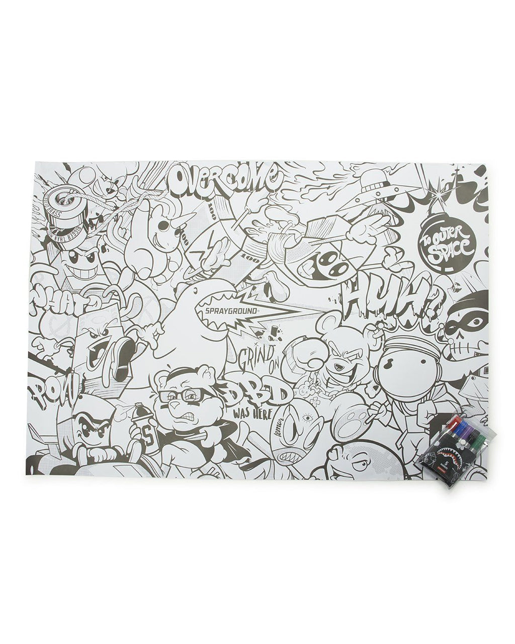 Limited Edition SPRAYGROUND HUGE COLORING POSTER 39x27 & MARKERS INCLUDED