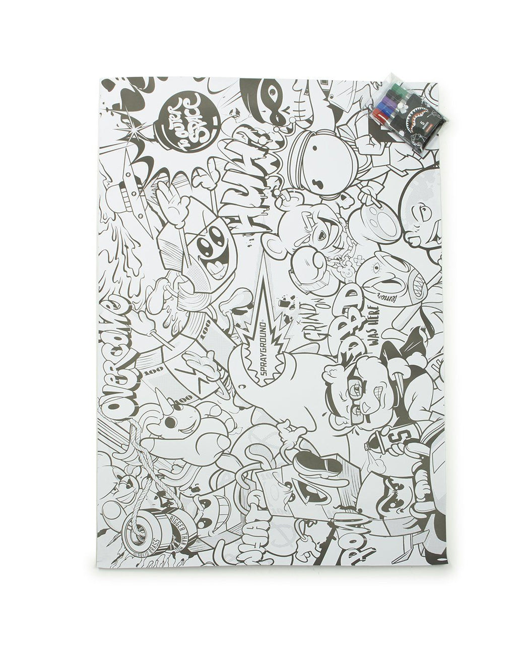 Limited Edition SPRAYGROUND HUGE COLORING POSTER 39x27 & MARKERS INCLUDED