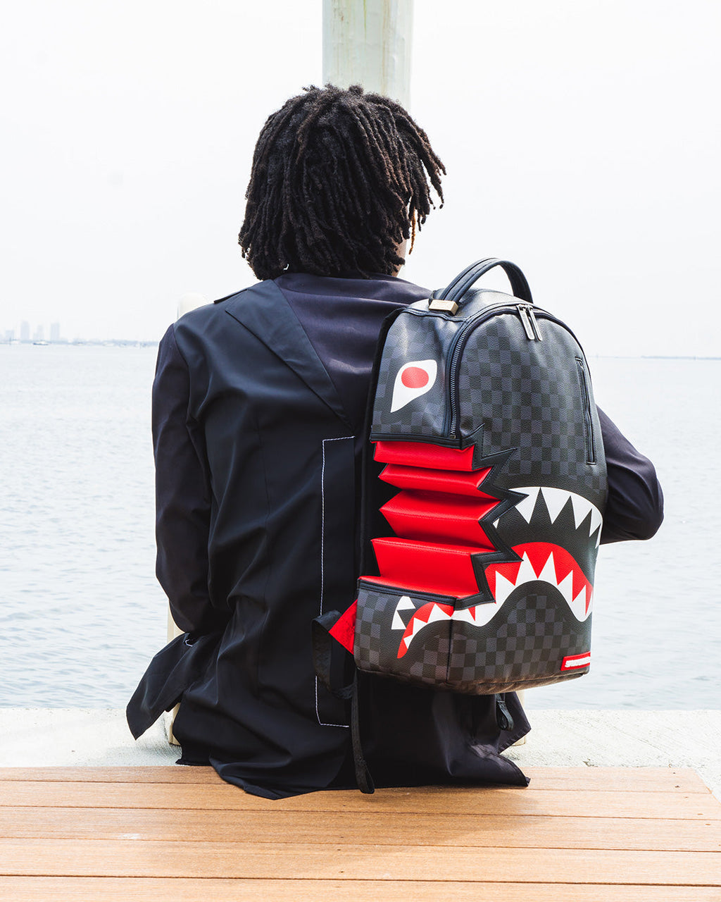 Limited Edition SHARK BITE SHARKS IN PARIS GRAY BACKPACK DLXV