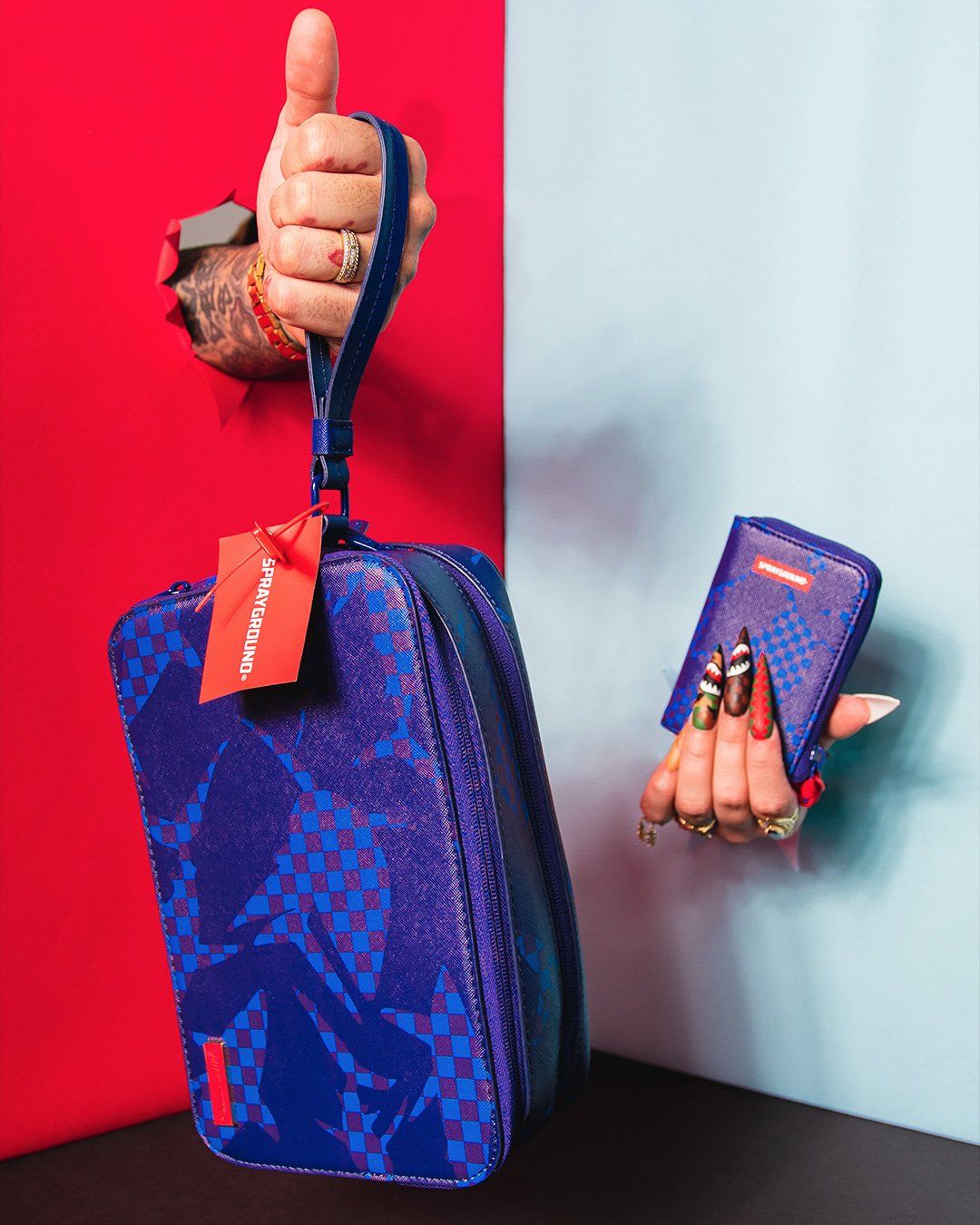 Limited Edition SHARK CHECK BLUE TOILETRY