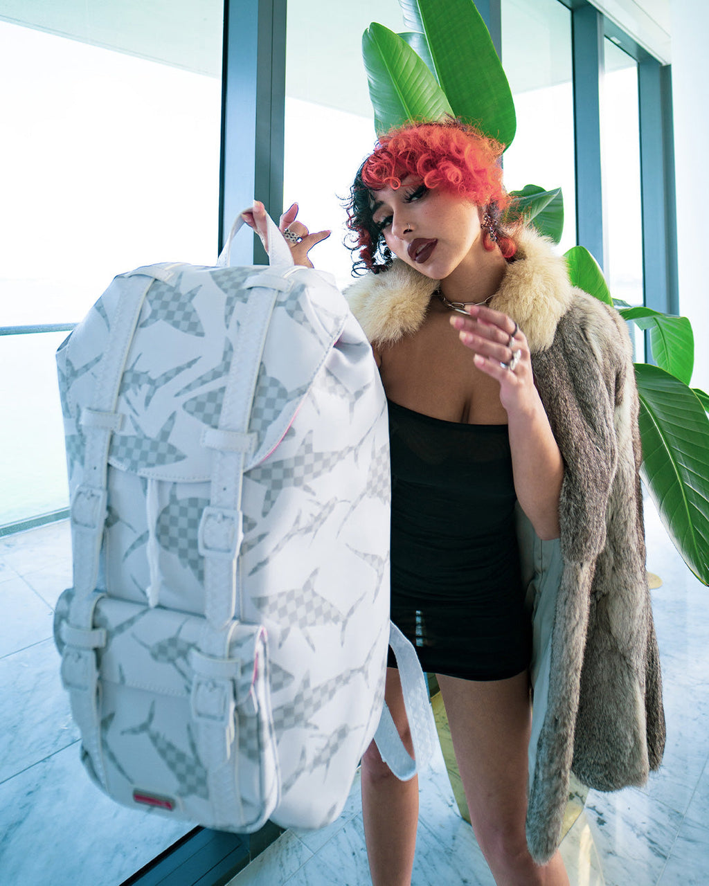 Limited Edition SHARK CHECK WHITE HILLS BACKPACK
