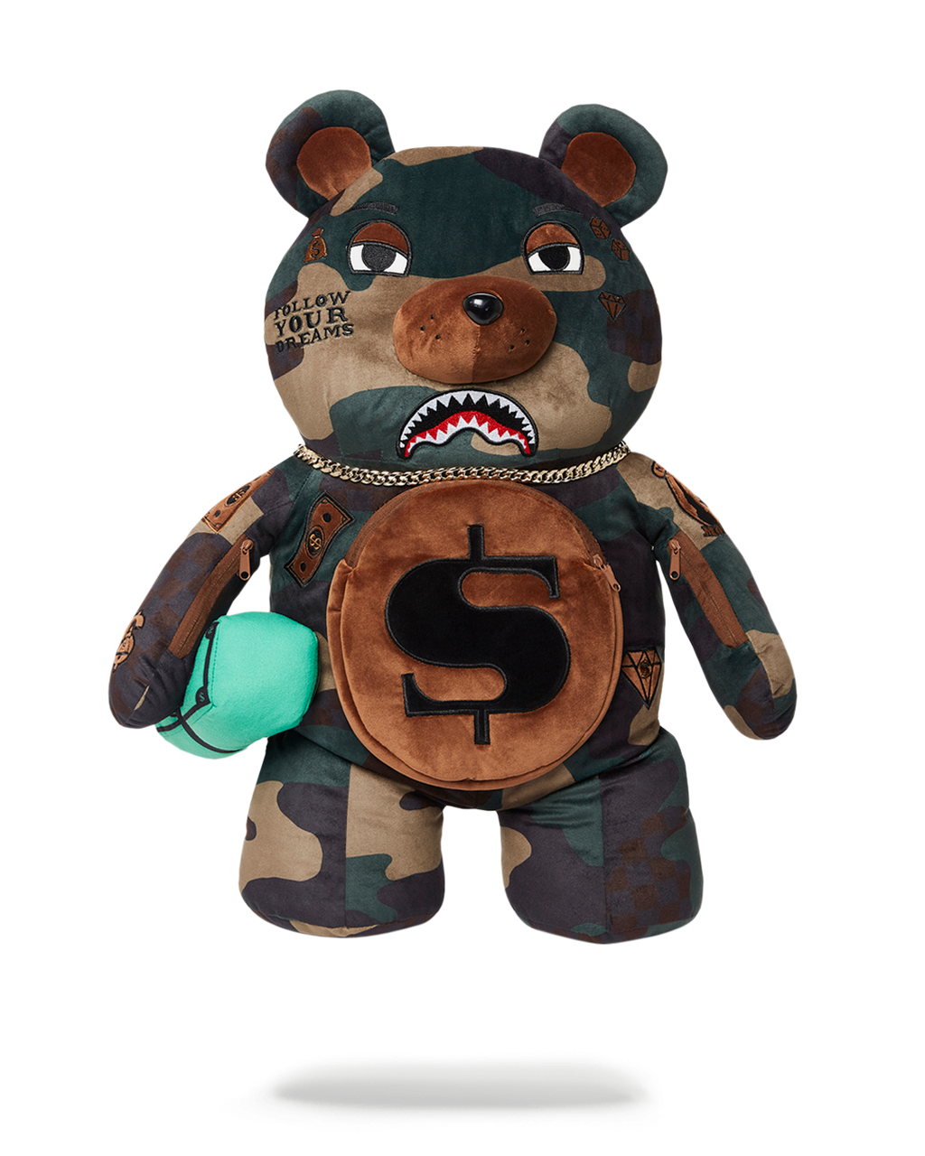 Limited Edition CAMOCHECK MONEYBEAR TEDDYBEAR BACKPACK