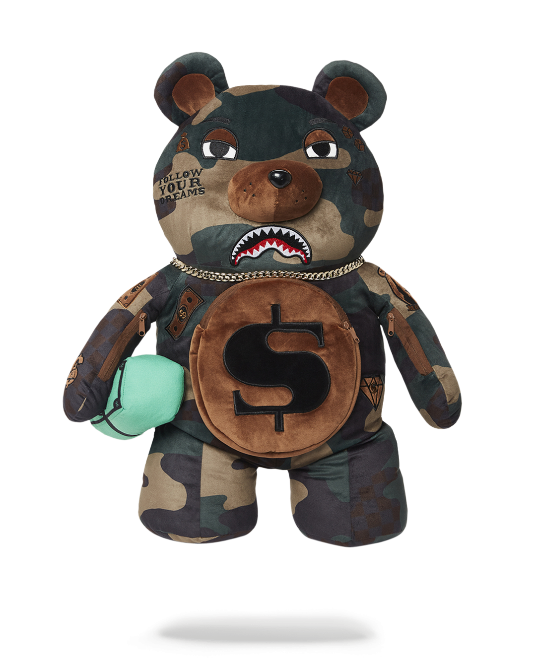 Limited Edition CAMOCHECK MONEYBEAR TEDDYBEAR BACKPACK