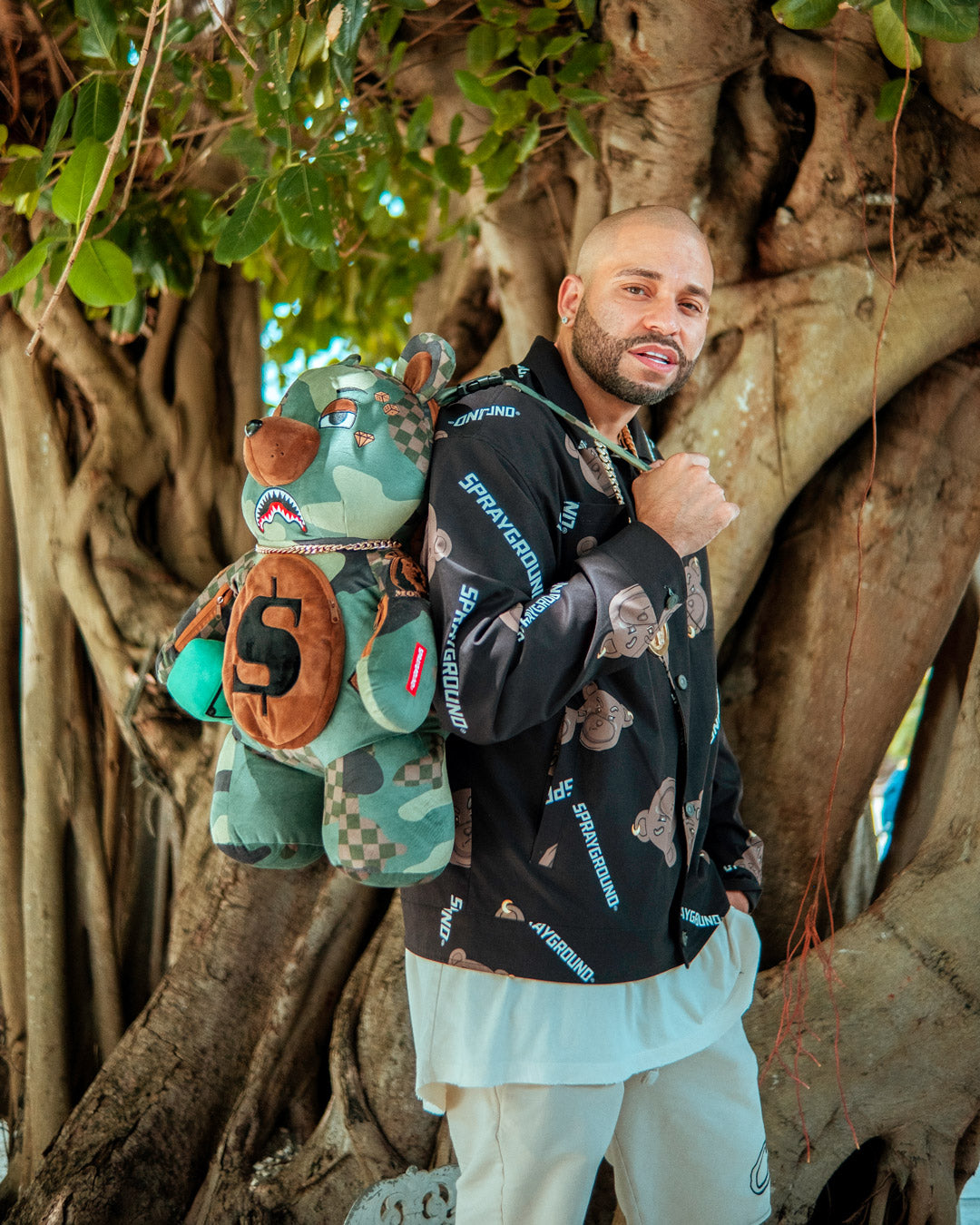 Limited Edition CAMOCHECK MONEYBEAR TEDDYBEAR BACKPACK