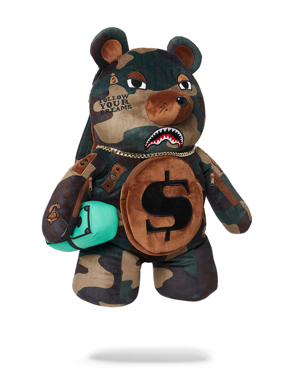 Limited Edition CAMOCHECK MONEYBEAR TEDDYBEAR BACKPACK