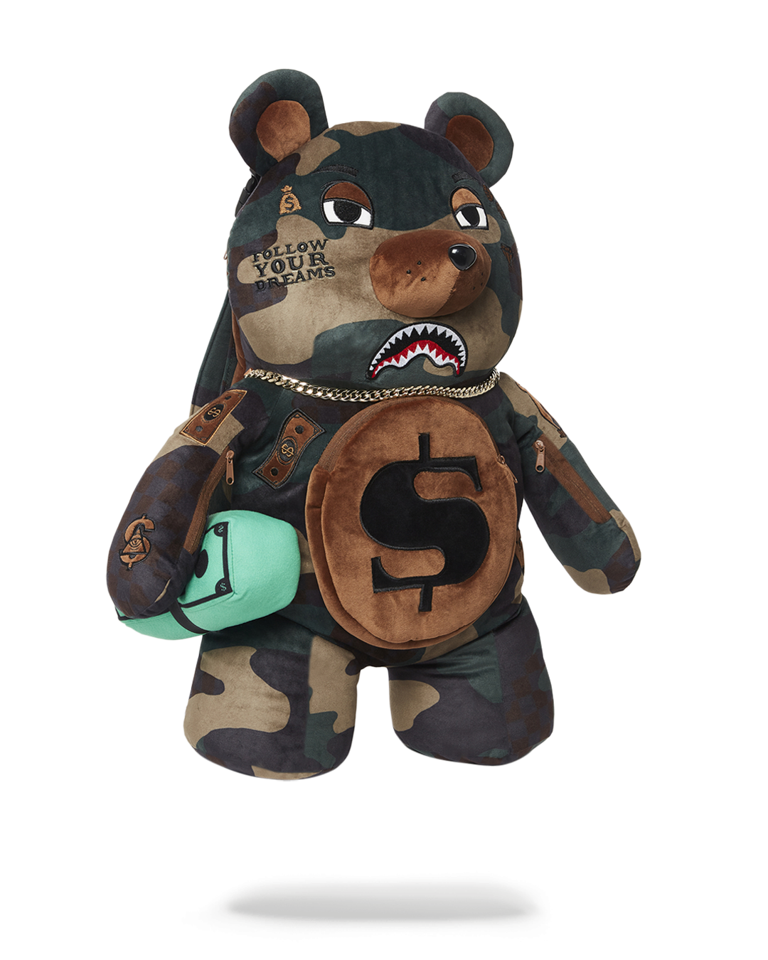 Limited Edition CAMOCHECK MONEYBEAR TEDDYBEAR BACKPACK