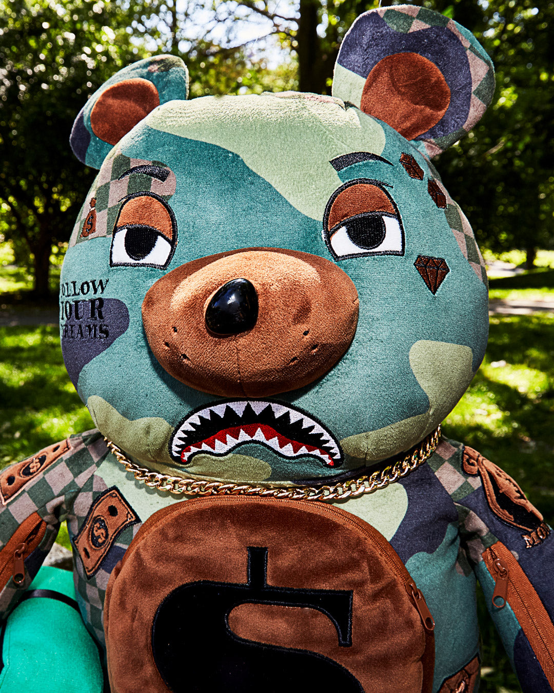 Limited Edition CAMOCHECK MONEYBEAR TEDDYBEAR BACKPACK
