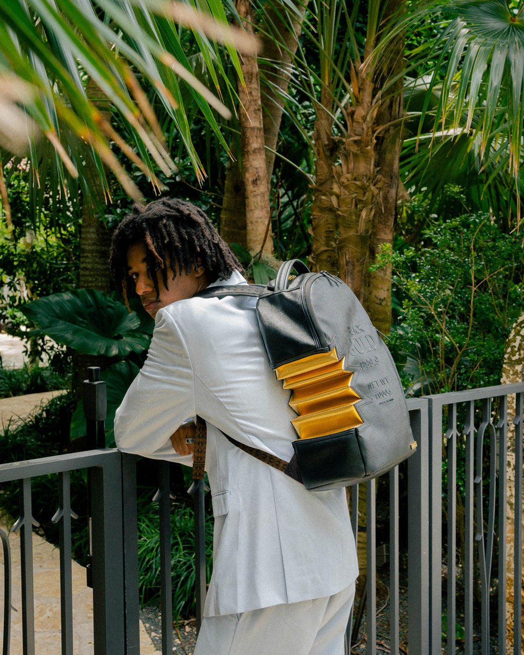 Limited Edition A.i.3 SHARK BITE BLACK GOLD BACKPACK DLXV