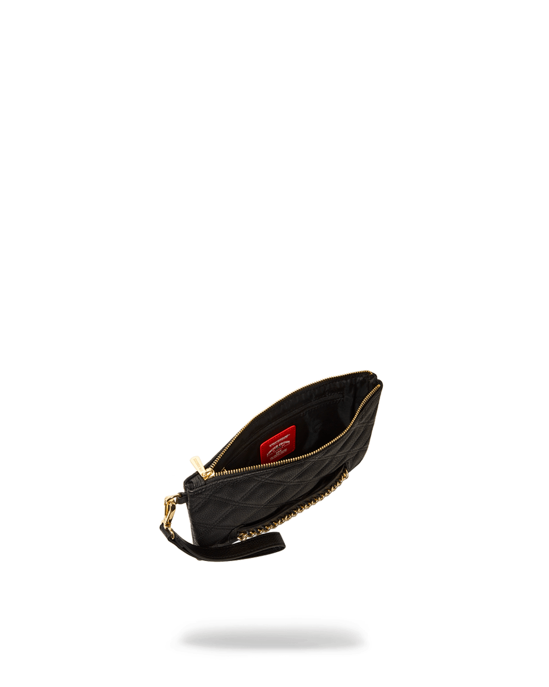 Limited Edition NOIR QUILT GOLD CHAIN SHARK CROSSOVER CLUTCH