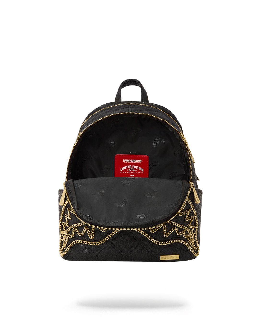 Limited Edition NOIR QUILT GOLD CHAIN SHARK SAVAGE BACKPACK