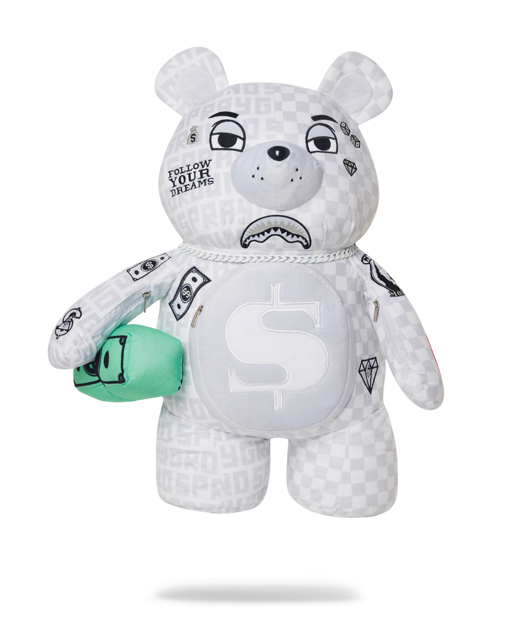 Limited Edition SPLIT THE CHECK PEARL MONEYBEAR TEDDYBEAR BACKPACK