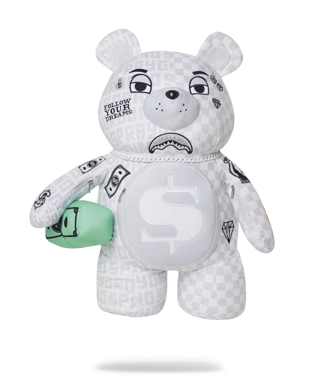 Limited Edition SPLIT THE CHECK PEARL MONEYBEAR TEDDYBEAR BACKPACK