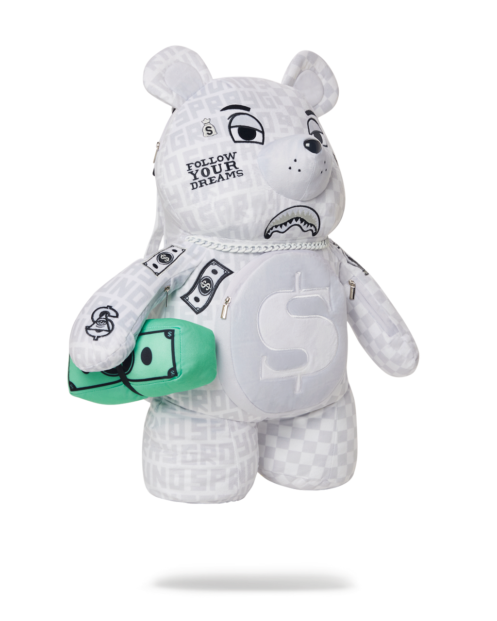Limited Edition SPLIT THE CHECK PEARL MONEYBEAR TEDDYBEAR BACKPACK