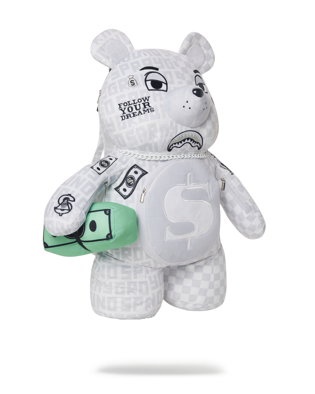 Limited Edition SPLIT THE CHECK PEARL MONEYBEAR TEDDYBEAR BACKPACK