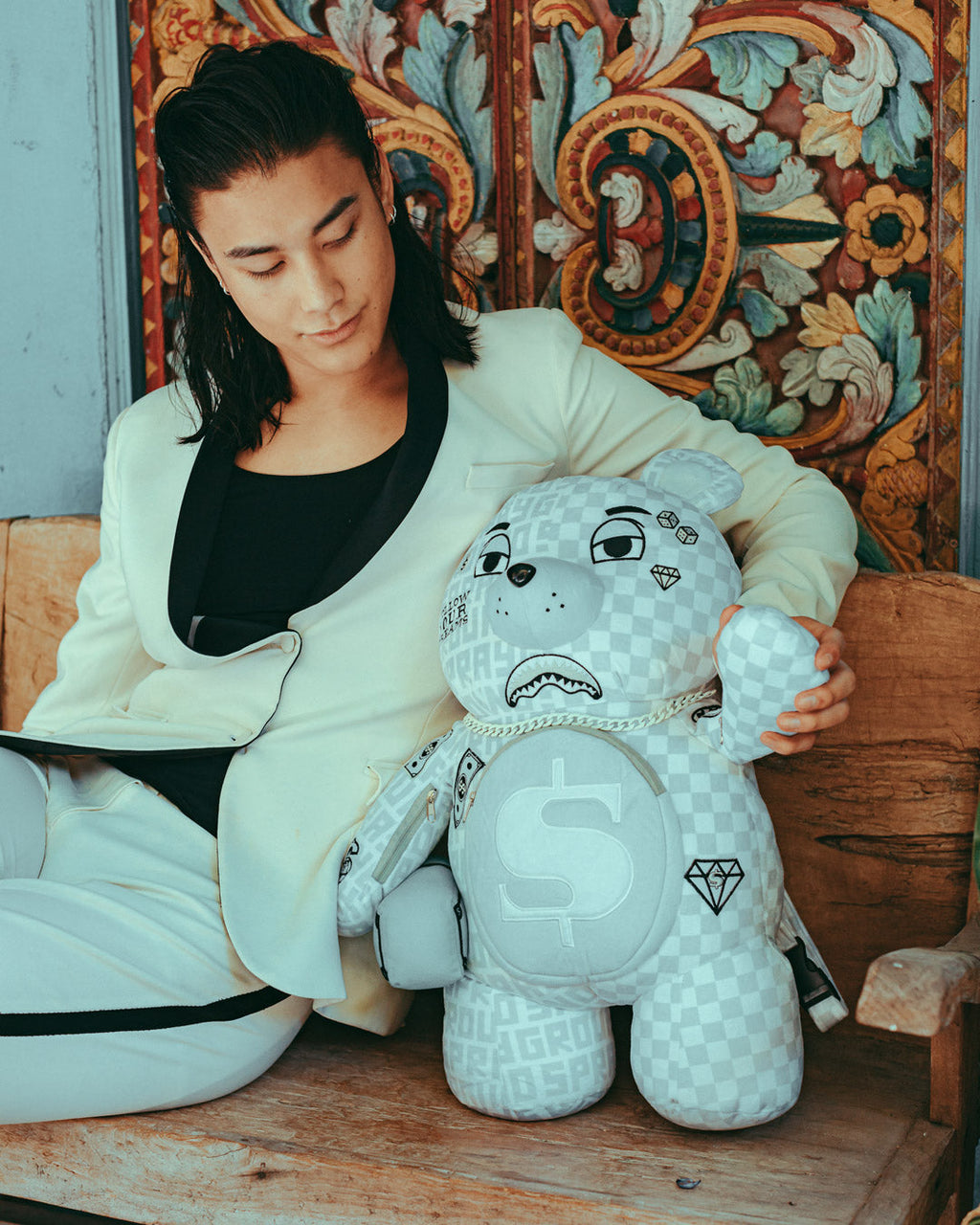 Limited Edition SPLIT THE CHECK PEARL MONEYBEAR TEDDYBEAR BACKPACK