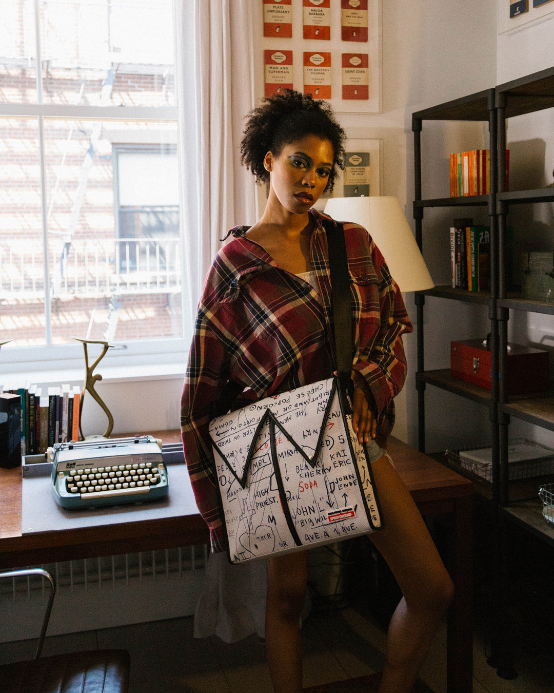 Limited Edition OFFICIAL BASQUIAT UNTITLED CHEESE POPCORN 1983 SLING MESSENGER