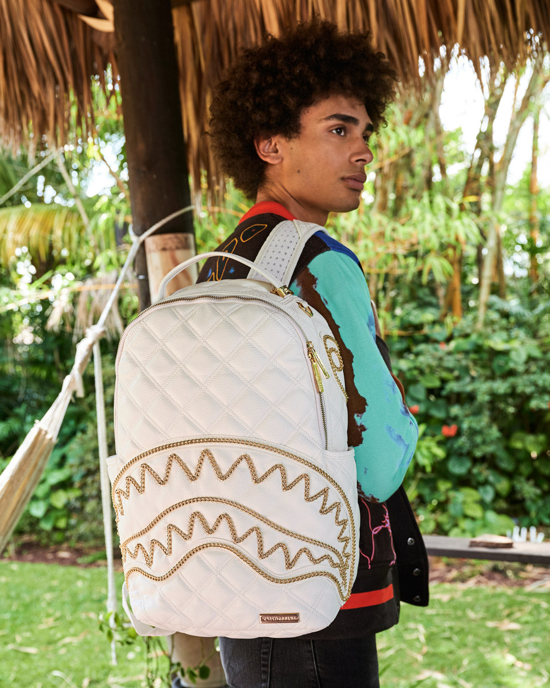 Limited Edition RIVIERA LE BLANC GOLD CHAIN SHARK BACKPACK DLXV