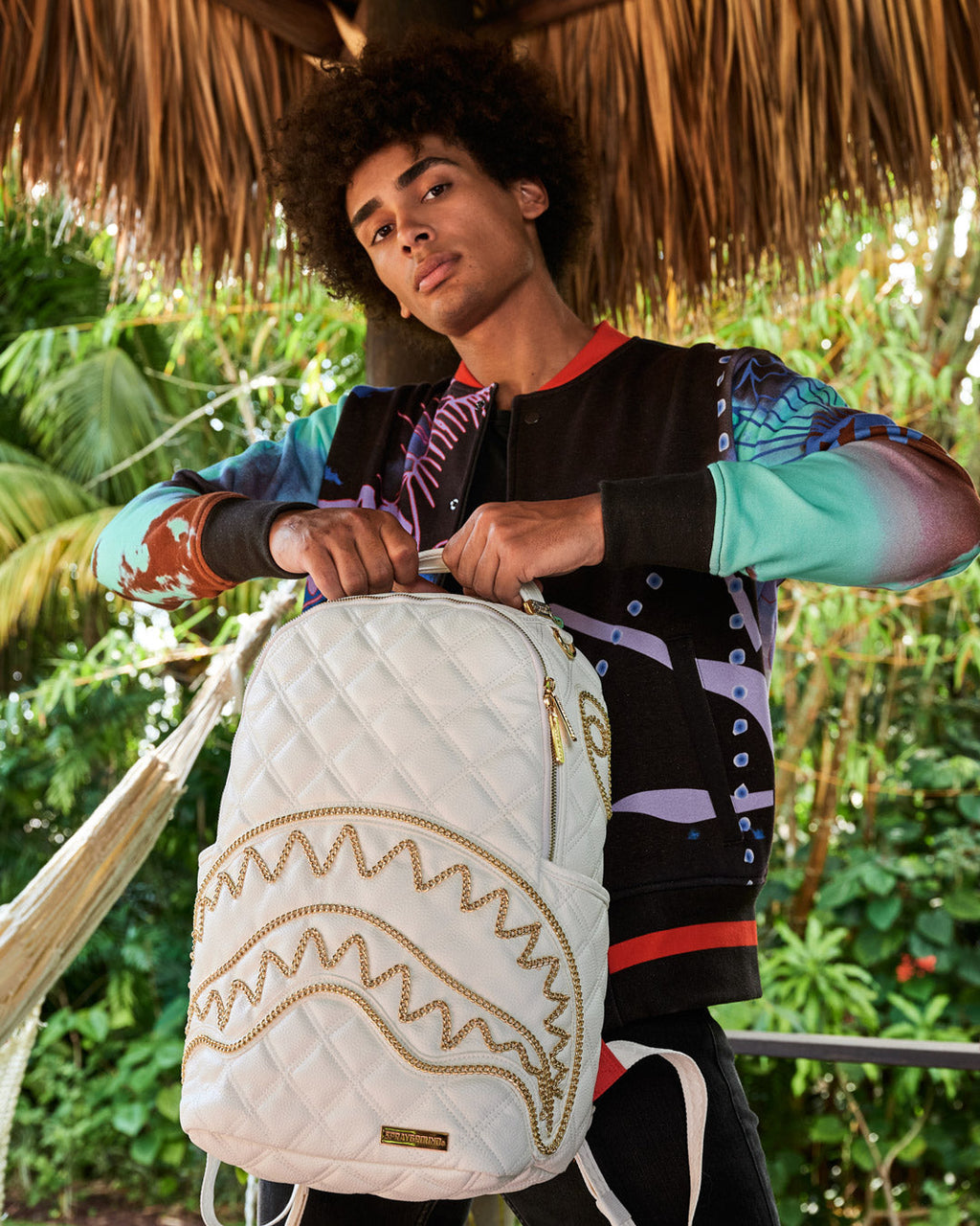 Limited Edition RIVIERA LE BLANC GOLD CHAIN SHARK BACKPACK DLXV