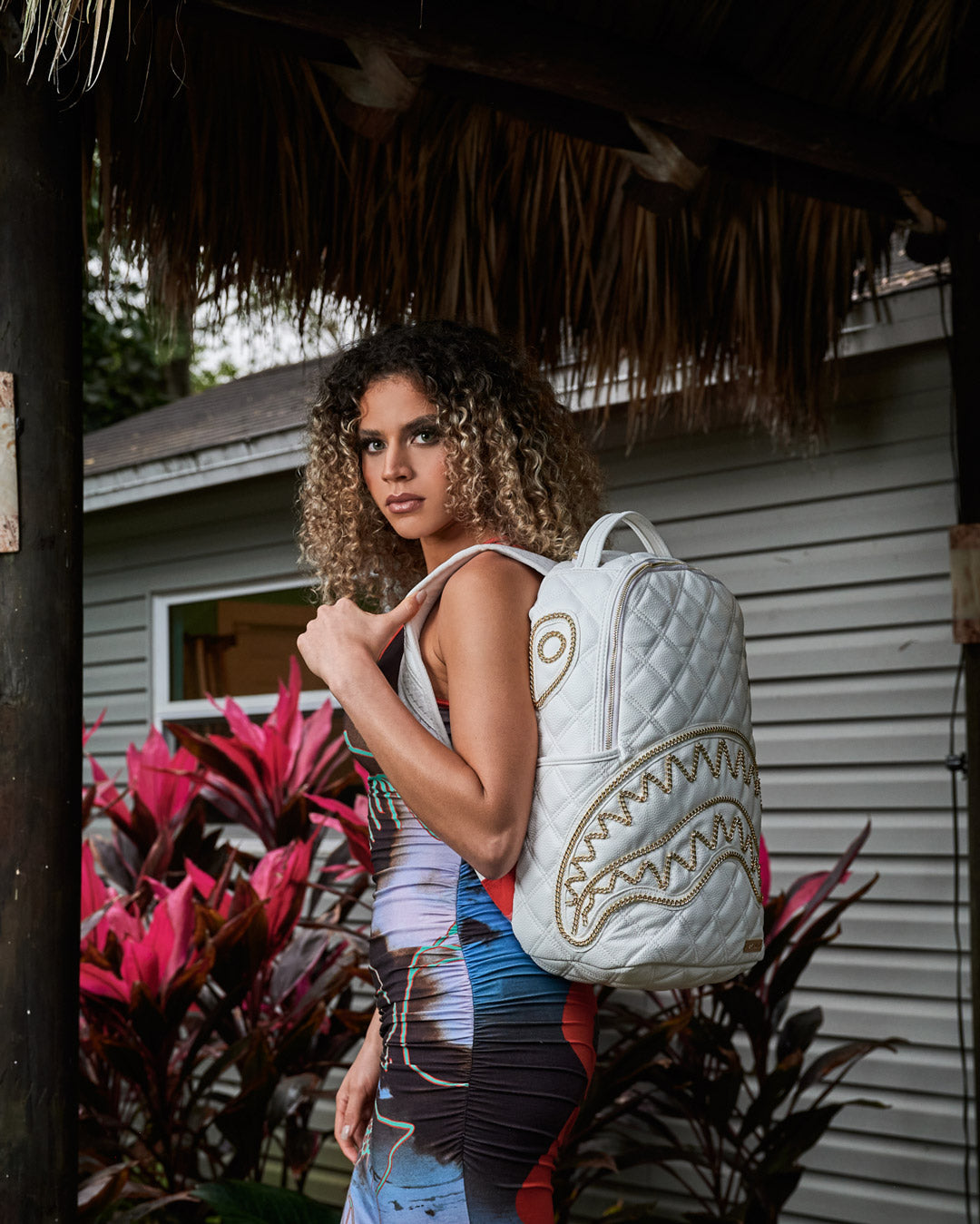 Limited Edition RIVIERA LE BLANC GOLD CHAIN SHARK BACKPACK DLXV