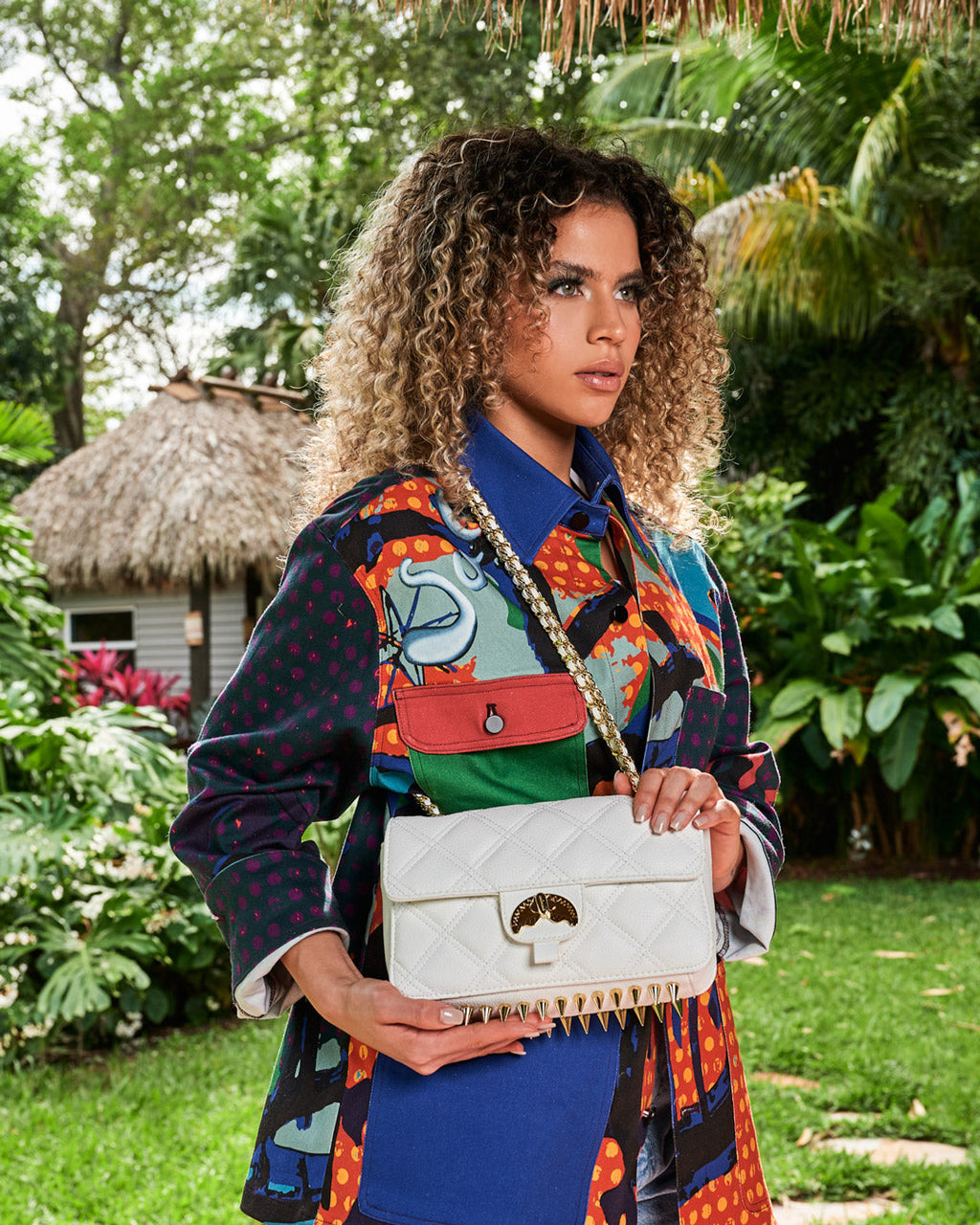Limited Edition RIVIERA LE BLANC GOLD CHAIN SHARK HANDBAG