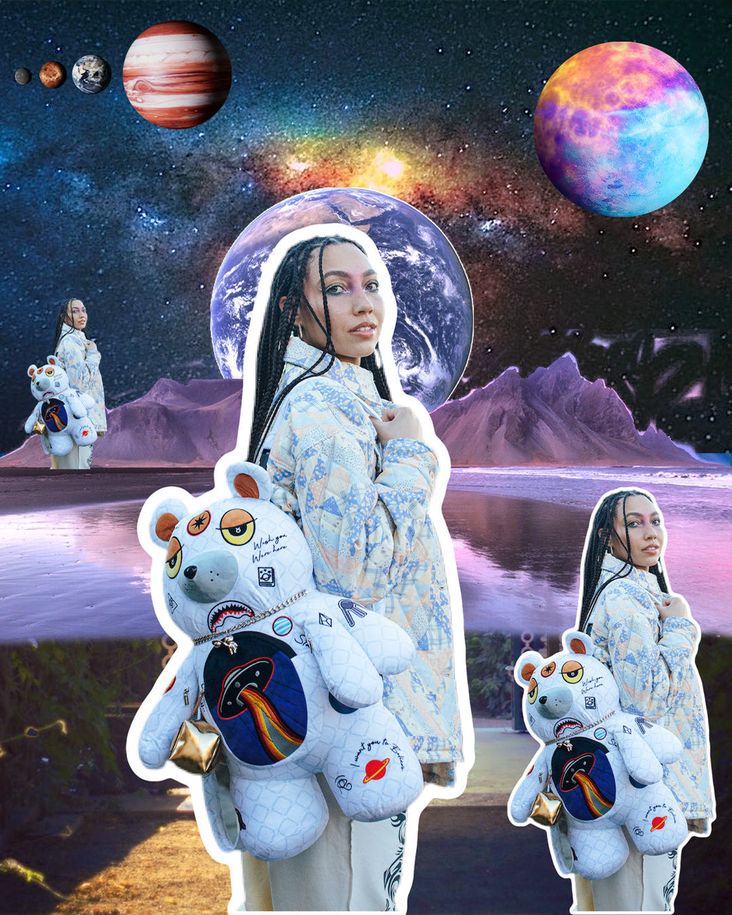 Limited Edition UFO SPACED OUT MONEYBEAR TEDDYBEAR BACKPACK