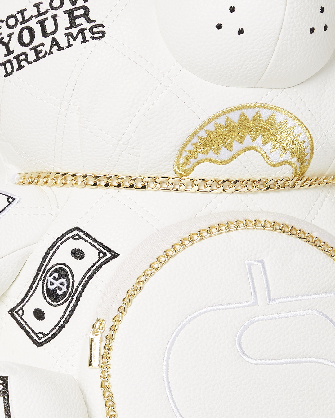 Limited Edition RIVIERA LE BLANC GOLD CHAIN MONEYBEAR TEDDYBEAR BACKPACK