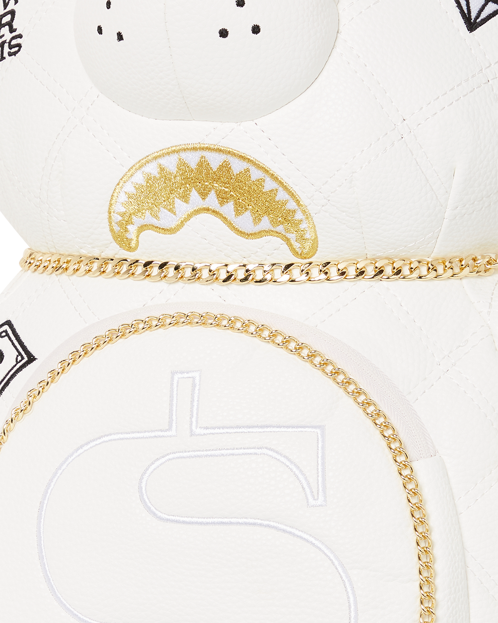 Limited Edition RIVIERA LE BLANC GOLD CHAIN MONEYBEAR TEDDYBEAR BACKPACK