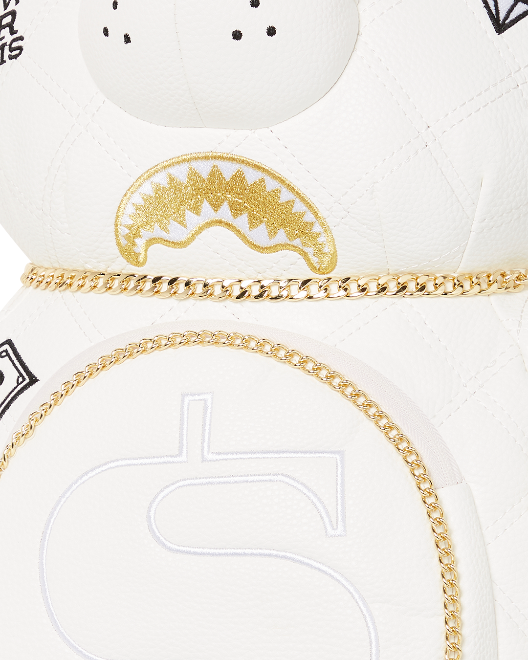 Limited Edition RIVIERA LE BLANC GOLD CHAIN MONEYBEAR TEDDYBEAR BACKPACK