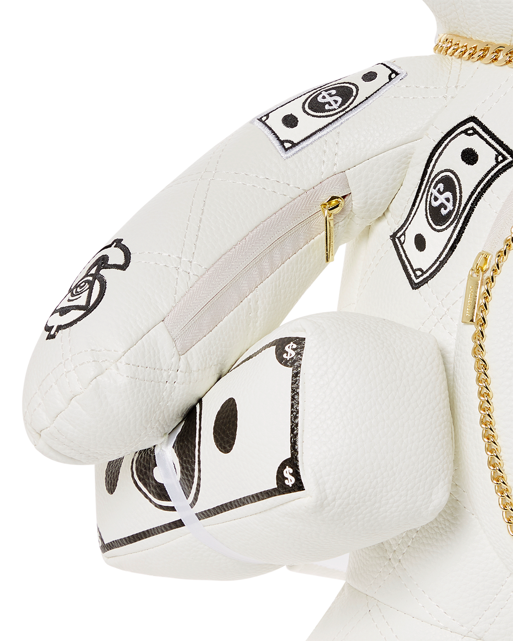 Limited Edition RIVIERA LE BLANC GOLD CHAIN MONEYBEAR TEDDYBEAR BACKPACK