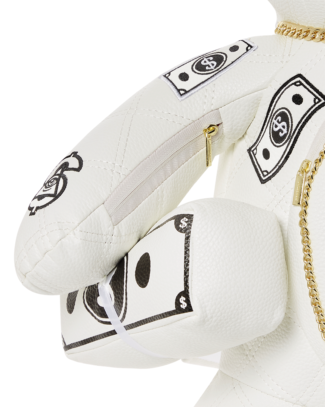 Limited Edition RIVIERA LE BLANC GOLD CHAIN MONEYBEAR TEDDYBEAR BACKPACK