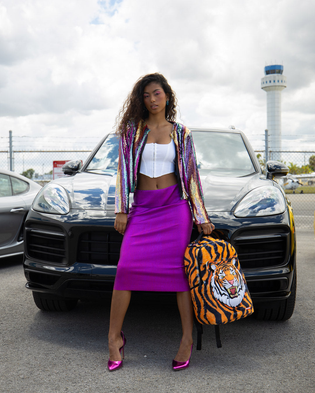 Limited Edition TIGER COZY VELOUR FUR BACKPACK