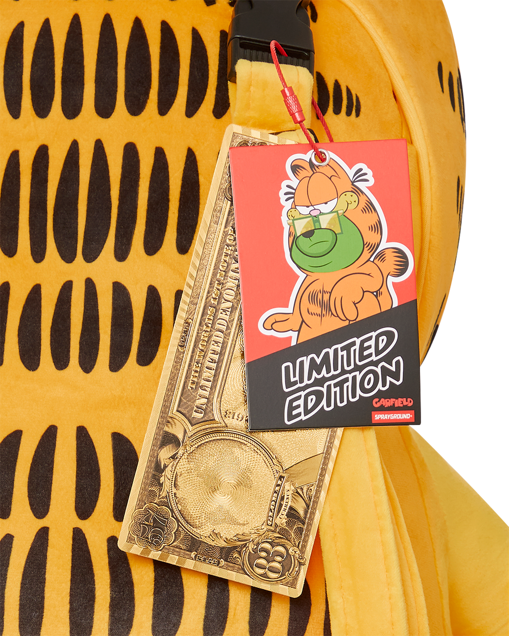 Limited Edition GARFIELD MONEYBEAR SUIT TEDDYBEAR BACKPACK