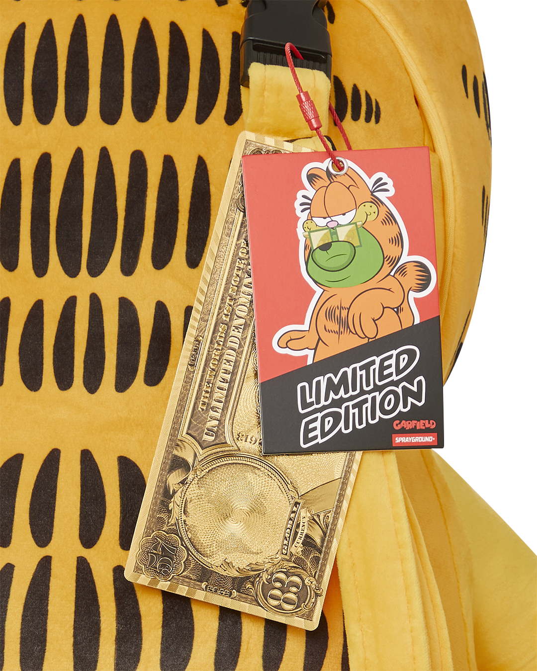 Limited Edition GARFIELD MONEYBEAR SUIT TEDDYBEAR BACKPACK
