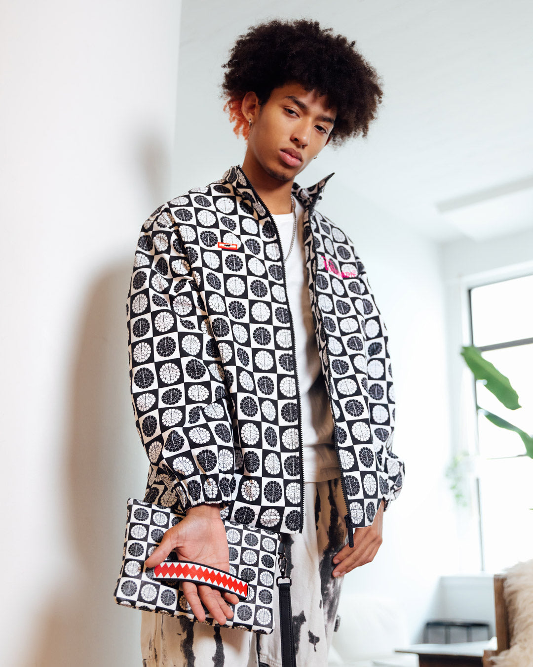Limited Edition POODLE CHECK RON ENGLISH COLLAB POUCHETTE