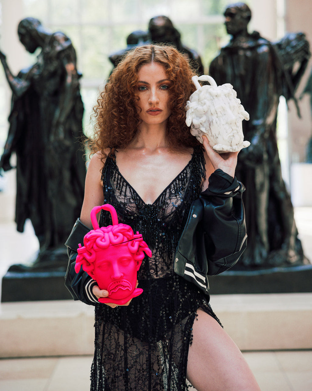 Limited Edition THE MET CANOVA MEDUSA HANDBAG MARBLE