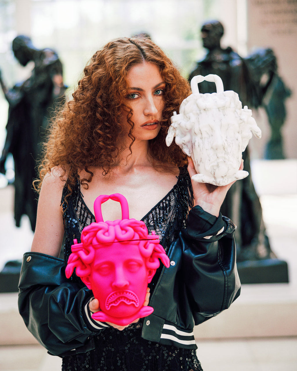 Limited Edition THE MET CANOVA MEDUSA HANDBAG MARBLE