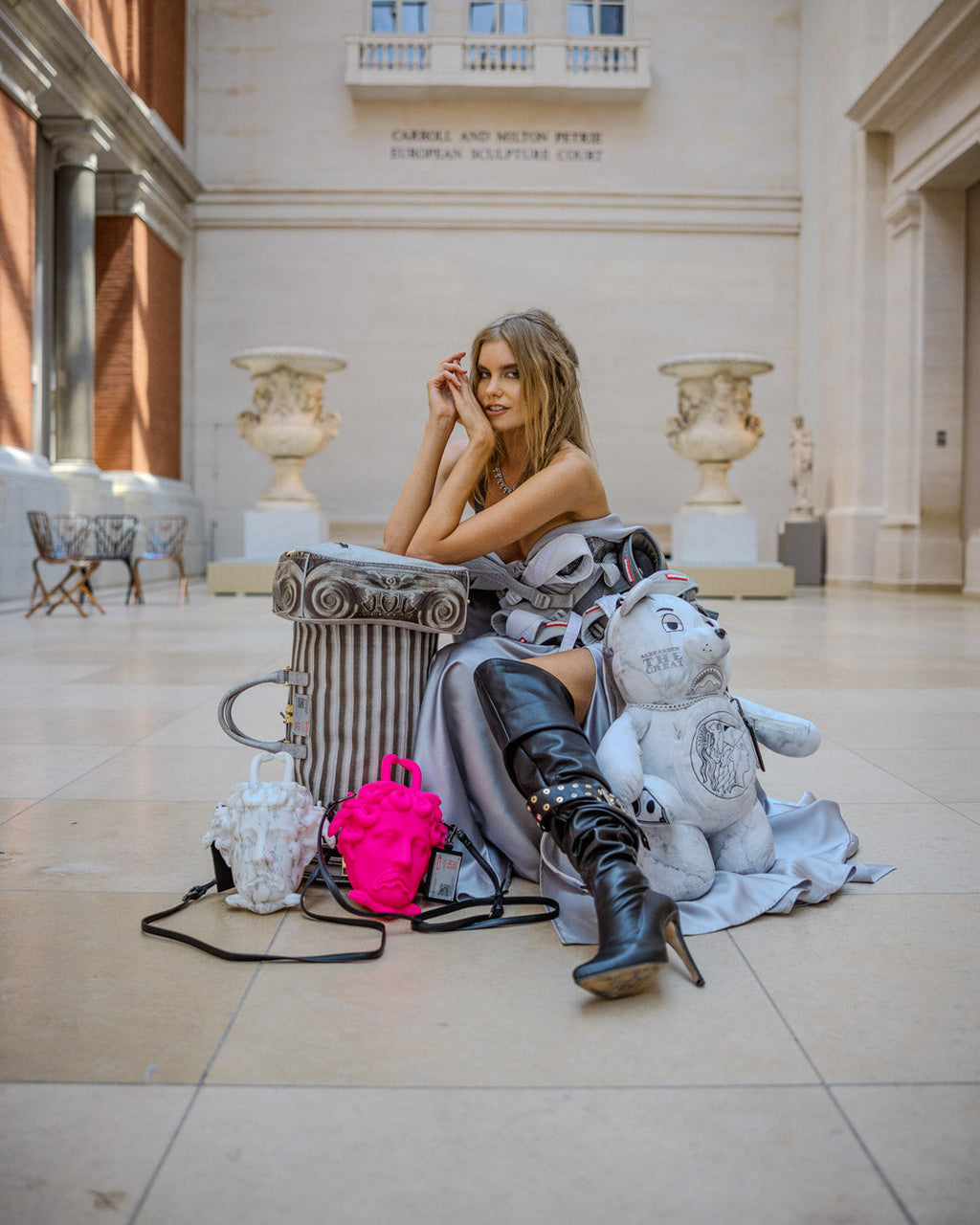 Limited Edition THE MET CANOVA MEDUSA HANDBAG MARBLE