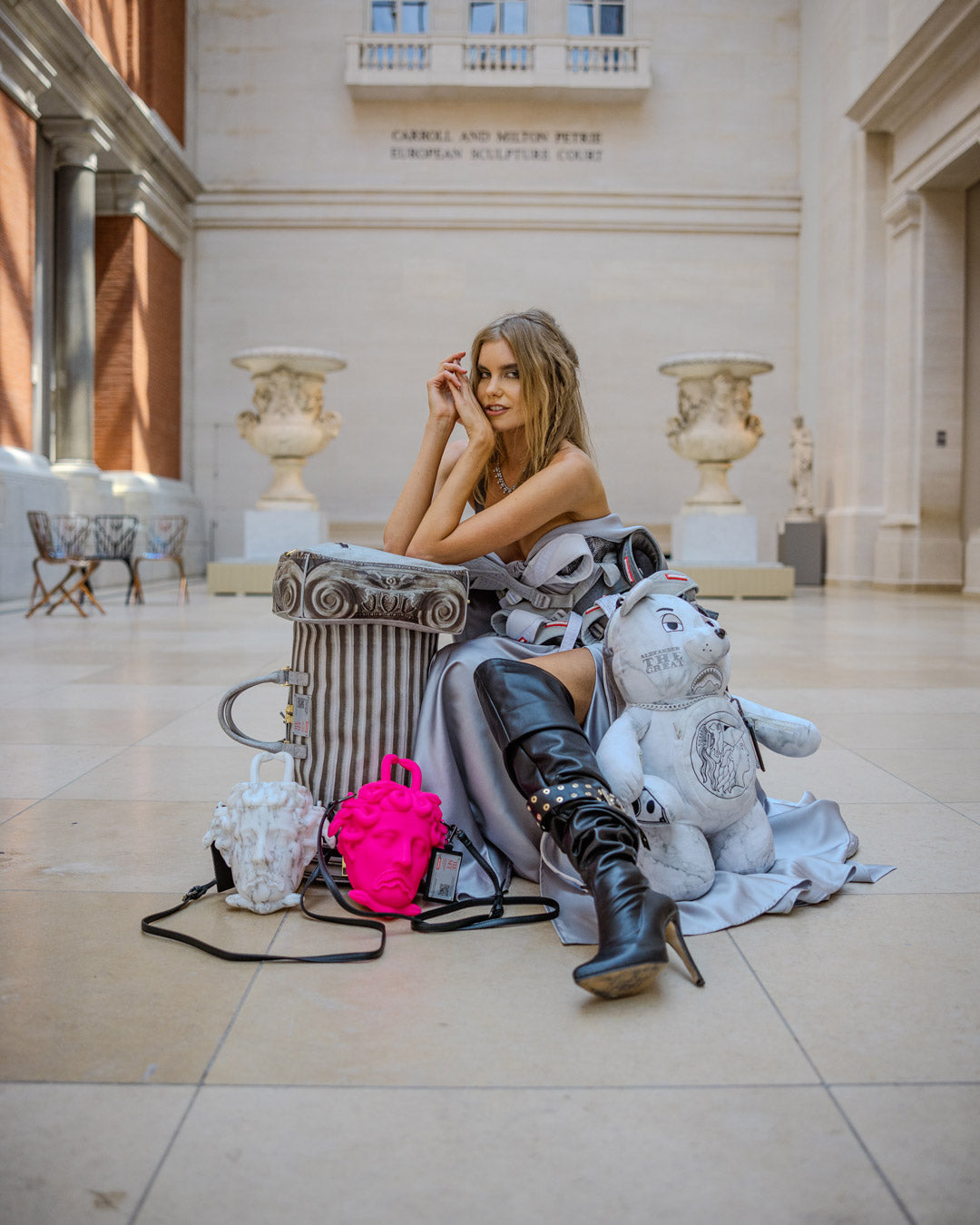 Limited Edition THE MET CANOVA MEDUSA HANDBAG MARBLE