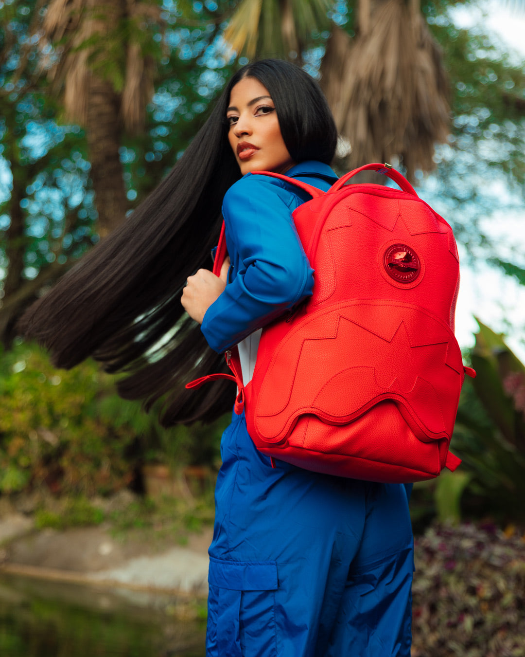 Limited Edition HEAVY METAL SHARK RED BACKPACK DLXV